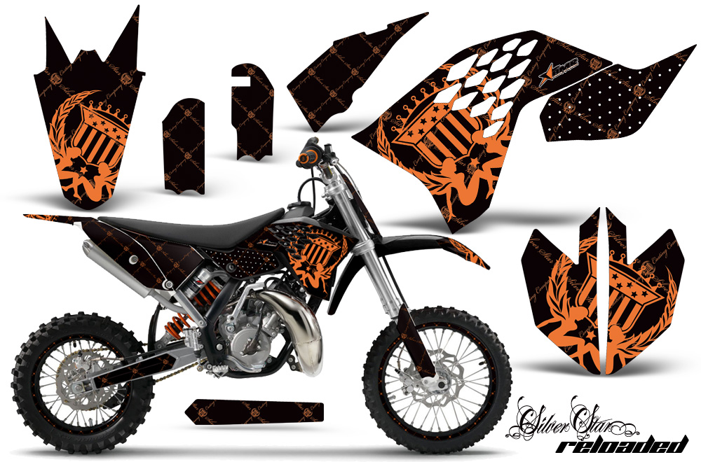 KTM 65 2009 2012 Graphics Kit Realoaded Orange BLKbg Install NPs